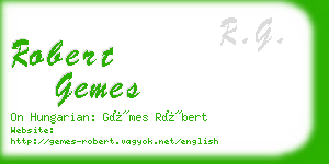 robert gemes business card